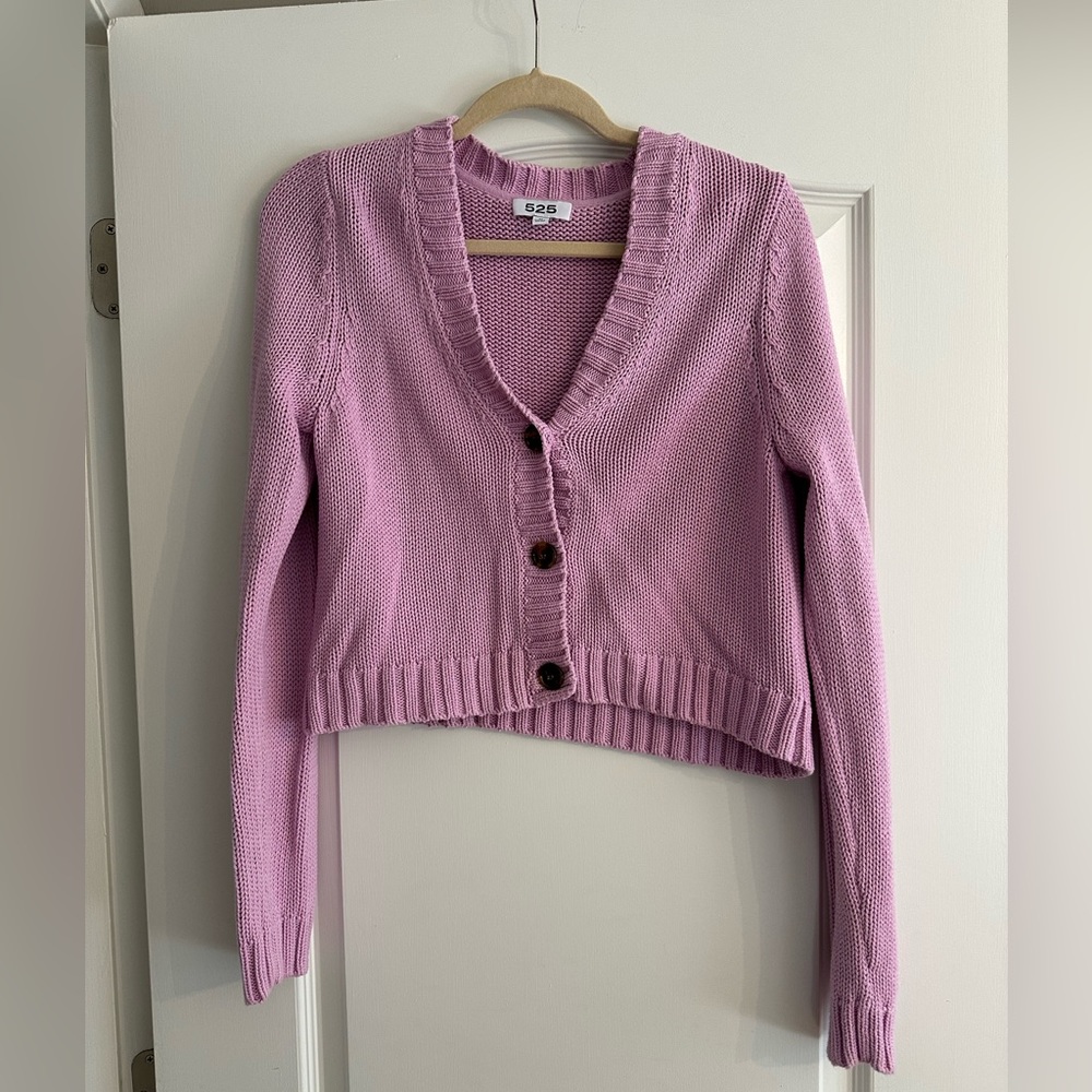 525 America Pink Cardigan Sweater